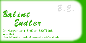 balint endler business card